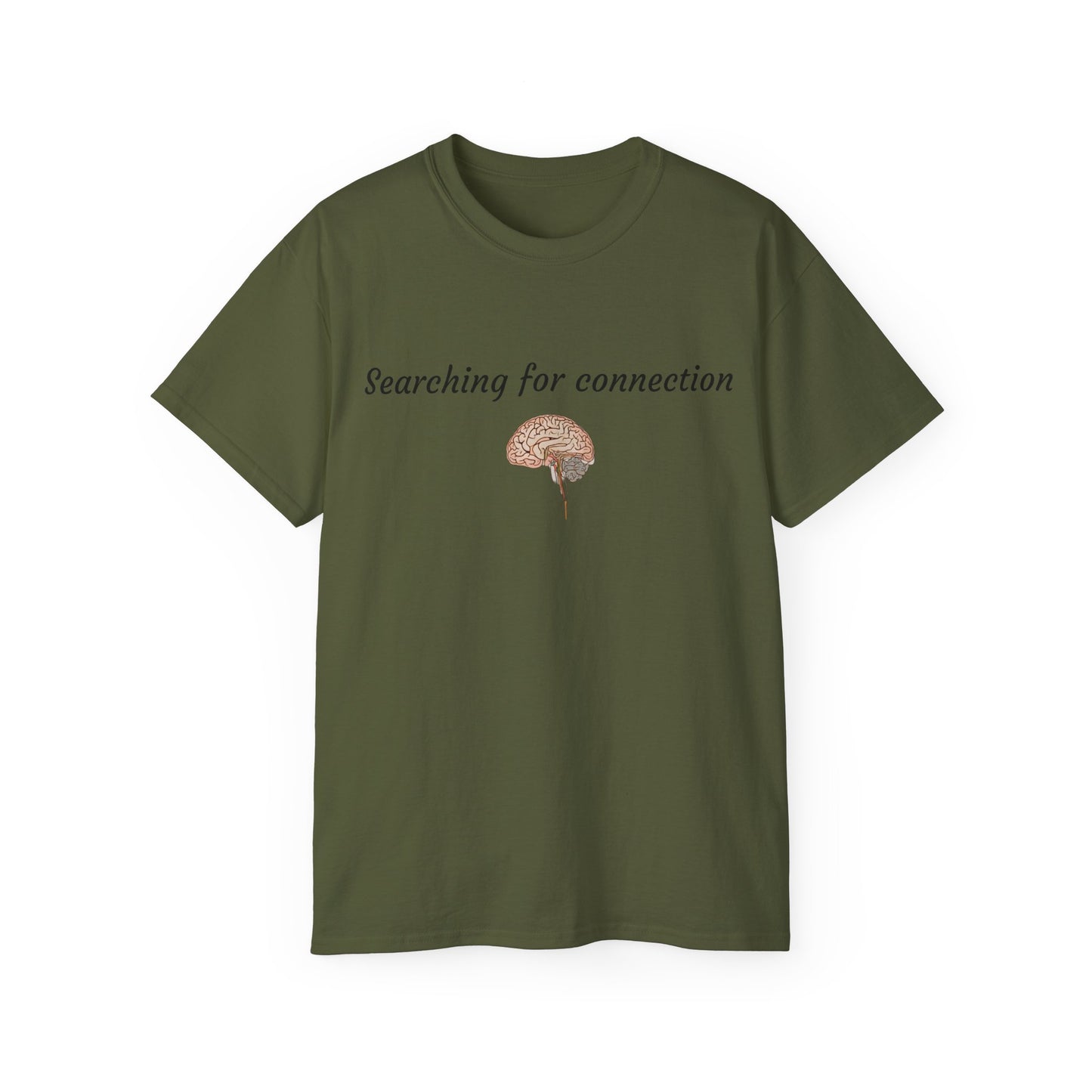 Unisex Cotton Tee| Searching for connection| Brain