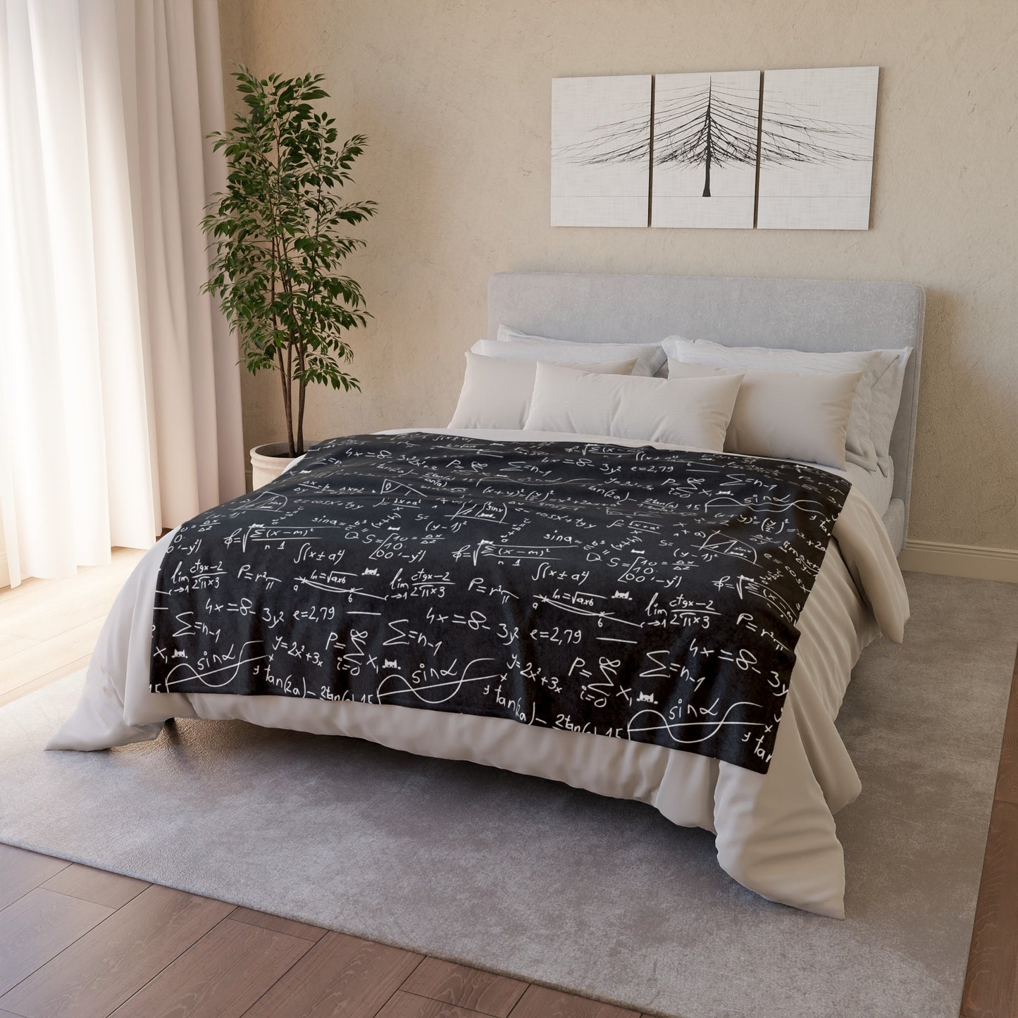 Soft Polyester Blanket| Blackboard pattern| Gift |Geek| Maths Lover| Maths formulas| Warm
