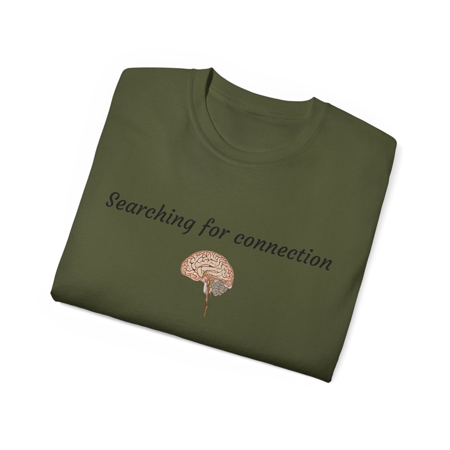 Unisex Cotton Tee| Searching for connection| Brain