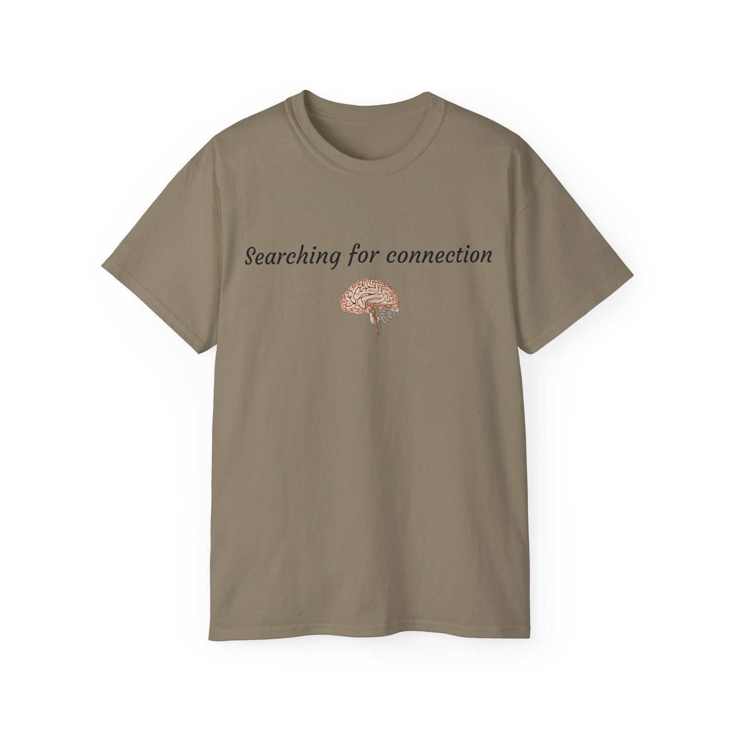Unisex Cotton Tee| Searching for connection| Brain