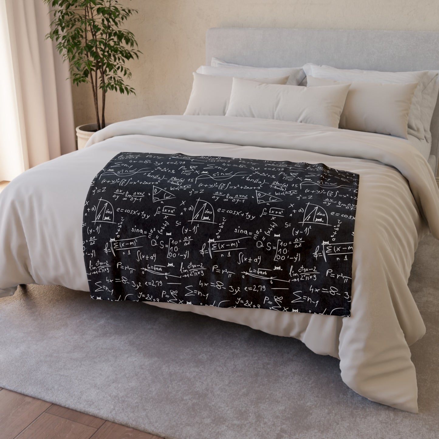 Soft Polyester Blanket| Blackboard pattern| Gift |Geek| Maths Lover| Maths formulas| Warm