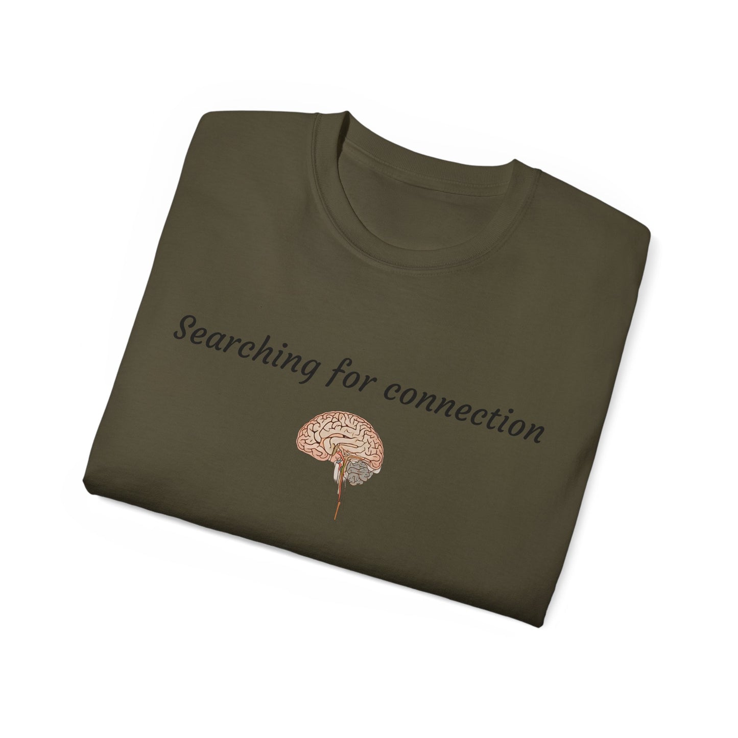 Unisex Cotton Tee| Searching for connection| Brain