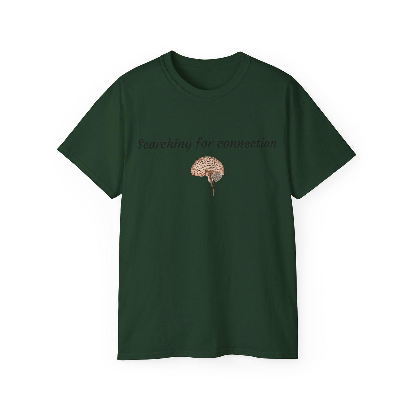 Unisex Cotton Tee| Searching for connection| Brain