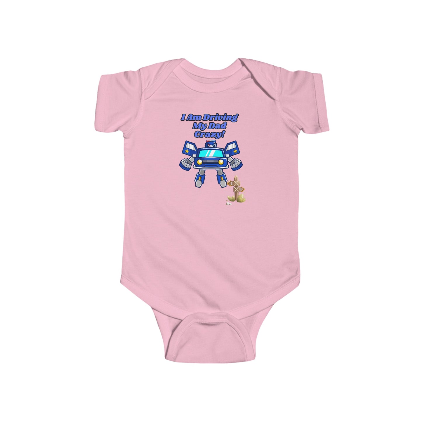 I Am Driving My Dad Crazy| Unisex Baby Bodysuit| Gift| Funny| Onesies, | Newborn Outfit| short Sleeves| Baby Shower| Car Toy| Transformers