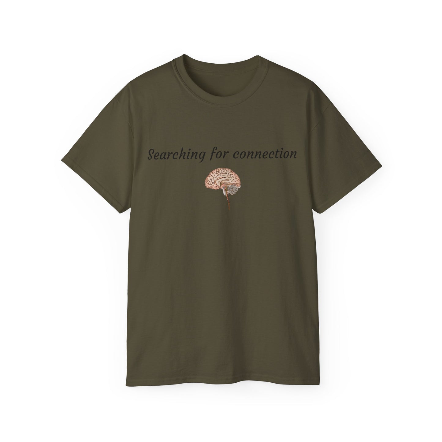 Unisex Cotton Tee| Searching for connection| Brain