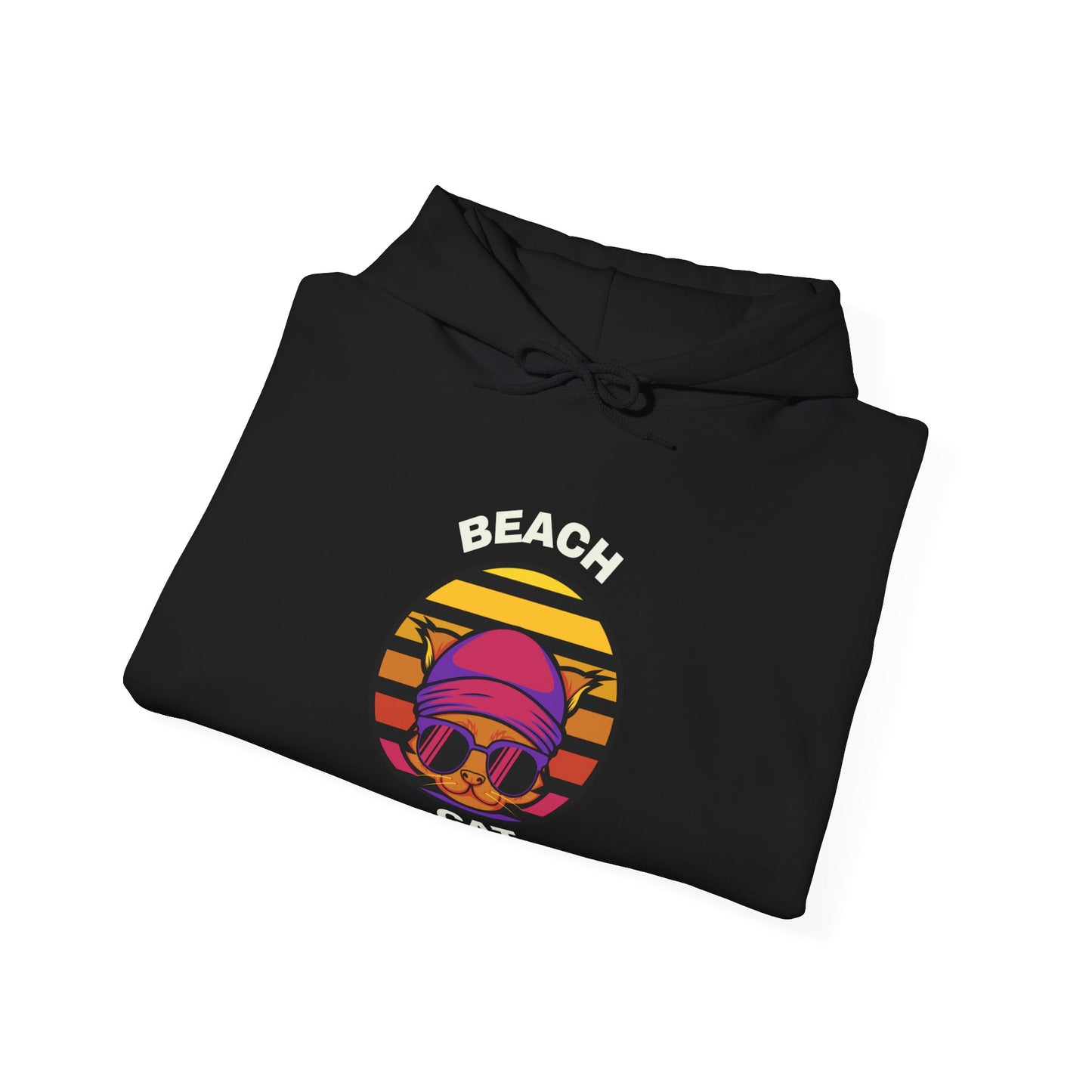 Unisex Heavy Blend™ Hooded Sweatshirt| Beach cat