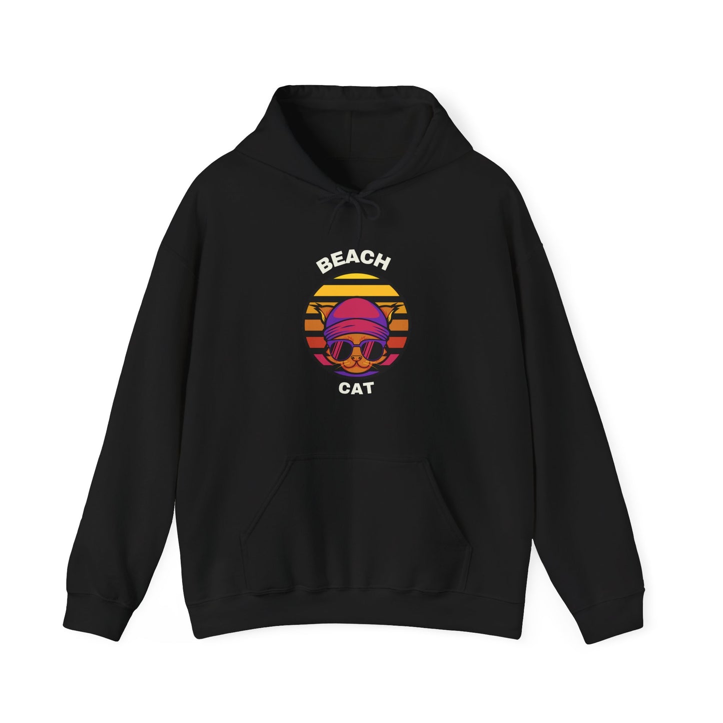 Unisex Heavy Blend™ Hooded Sweatshirt| Beach cat