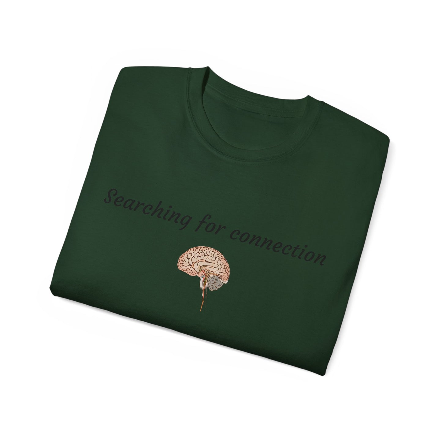 Unisex Cotton Tee| Searching for connection| Brain