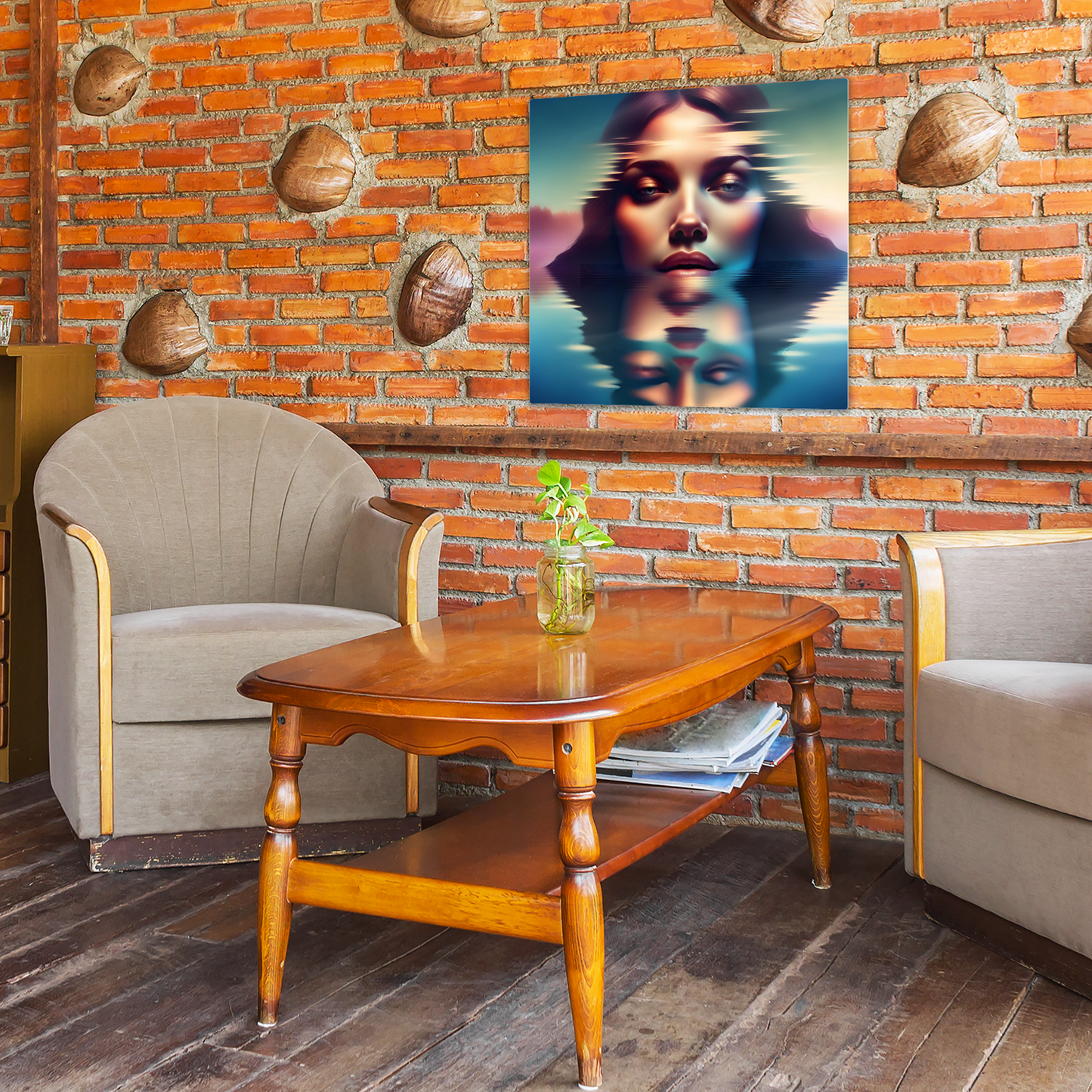 Metal Wall Art-Water Girl-Original abstract print 750x560 mm