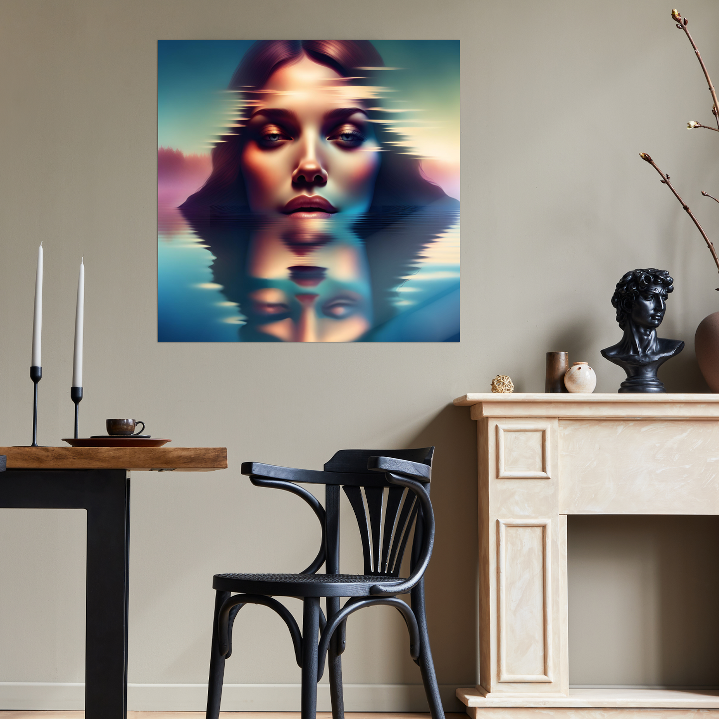 Metal Wall Art-Water Girl-Original abstract print 750x560 mm