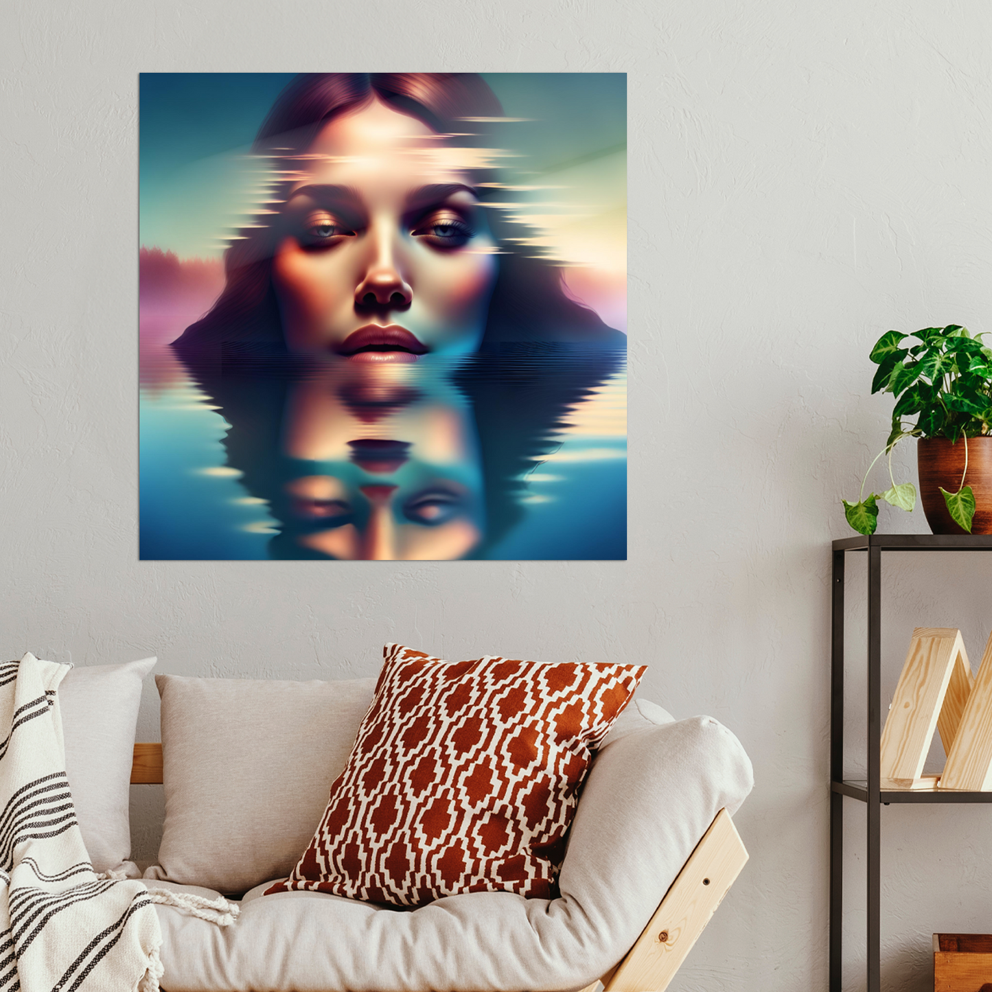 Metal Wall Art-Water Girl-Original abstract print 750x560 mm