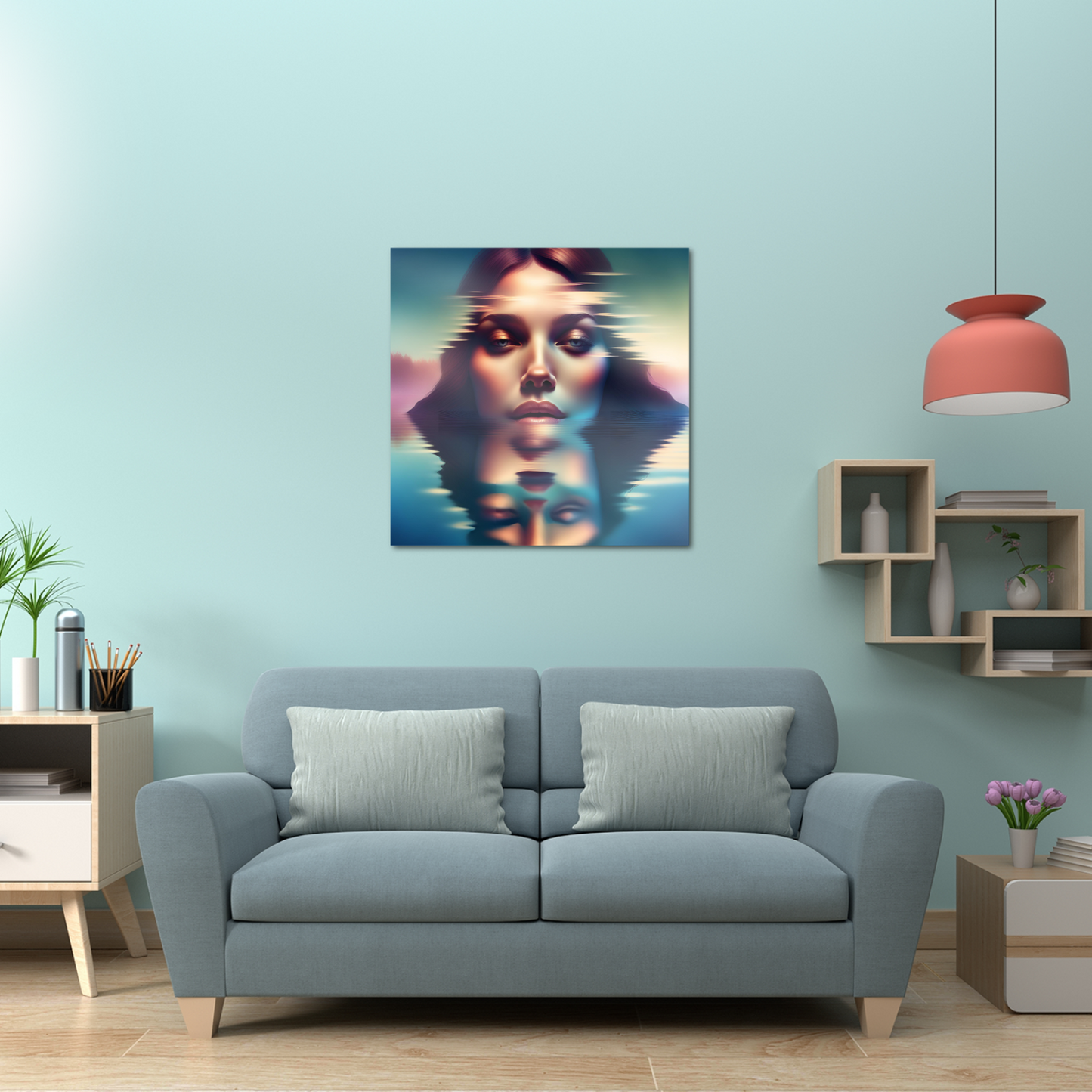 Metal Wall Art-Water Girl-Original abstract print 750x560 mm