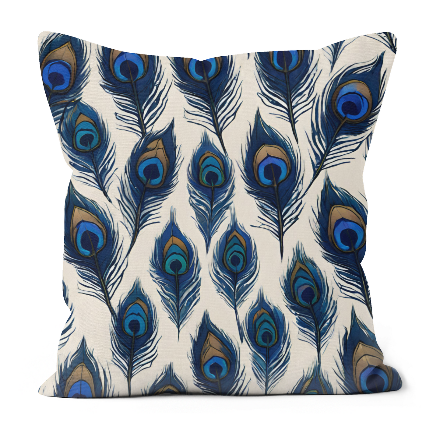 Plump Filled Cushion -Feathers pattern design- size options- Original abstract design
