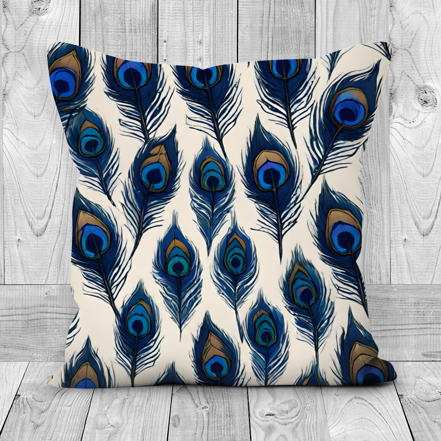 Plump Filled Cushion -Feathers pattern design- size options- Original abstract design