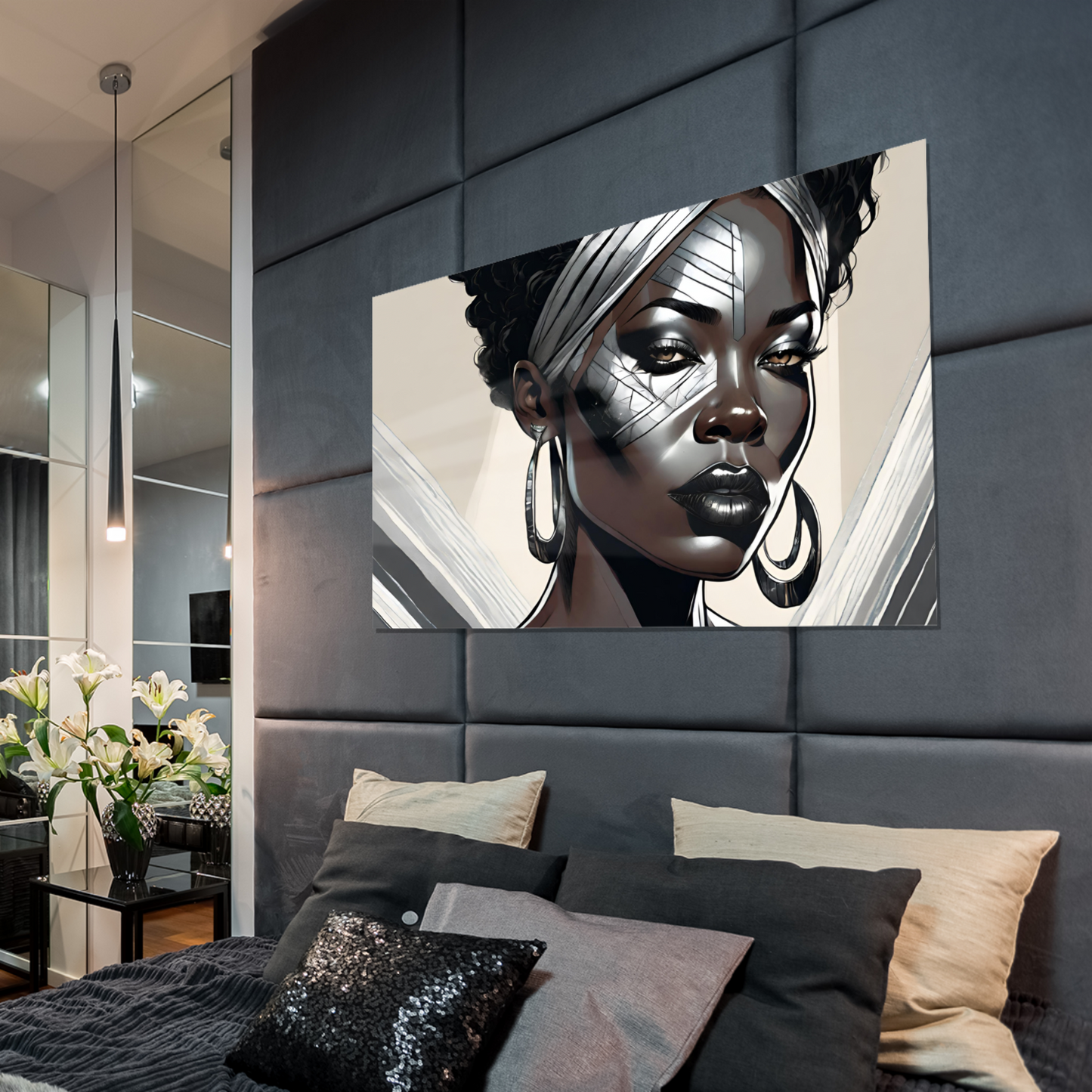 Metal Wall Art| Dela| Girl face-Original abstract print 750x560 mm
