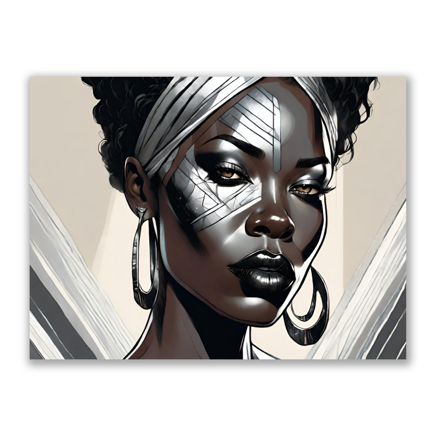 Metal Wall Art| Dela| Girl face-Original abstract print 750x560 mm