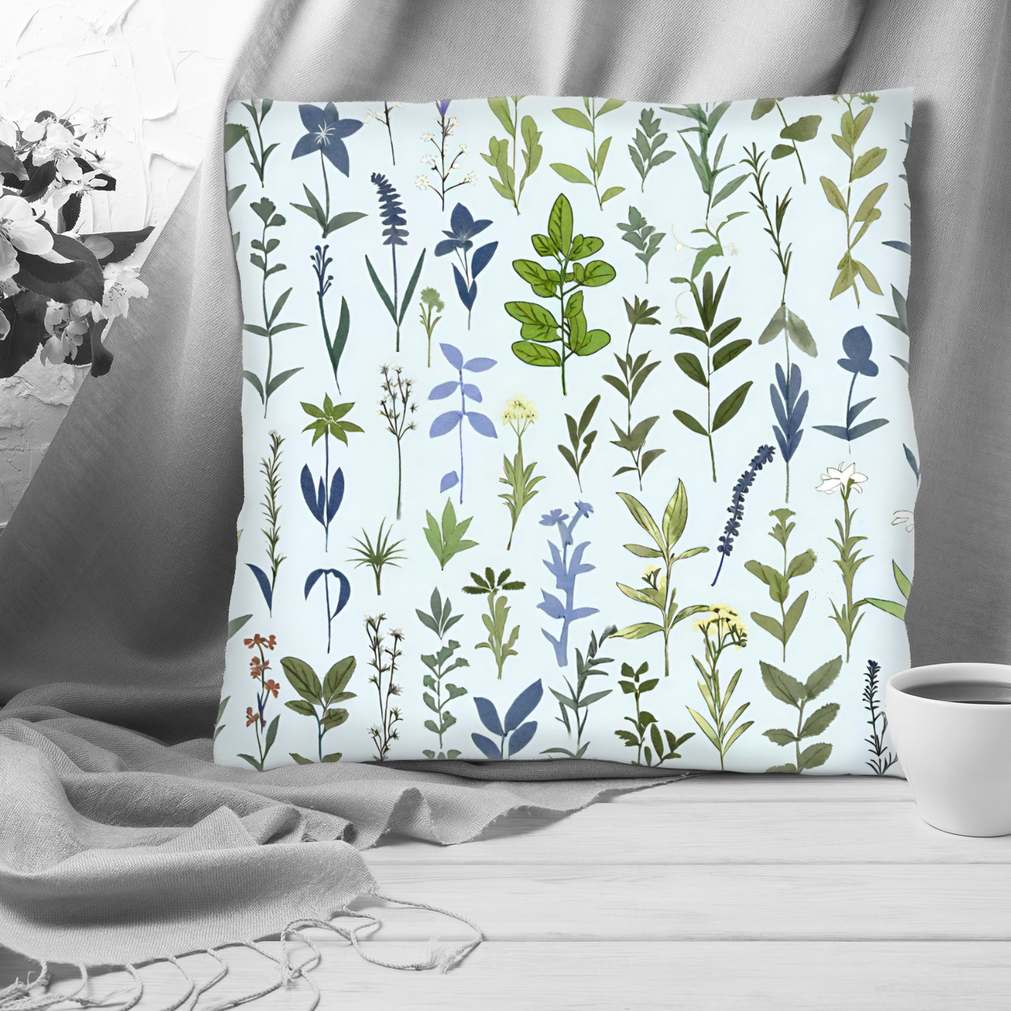 Plump Filled Cushion -Botanical 2- size options- Original abstract design