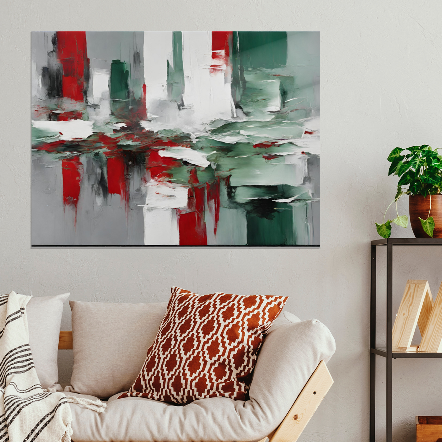 Metal Wall Art- Abstract brushes 1- High gloss metal print