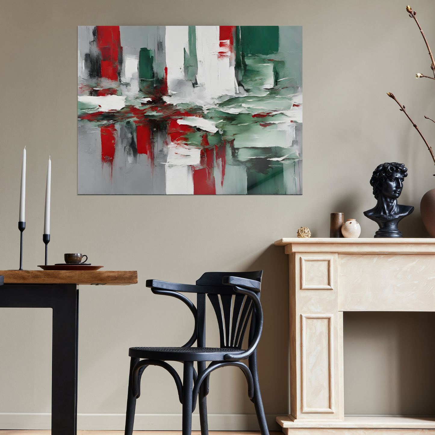 Metal Wall Art- Abstract brushes 1- High gloss metal print