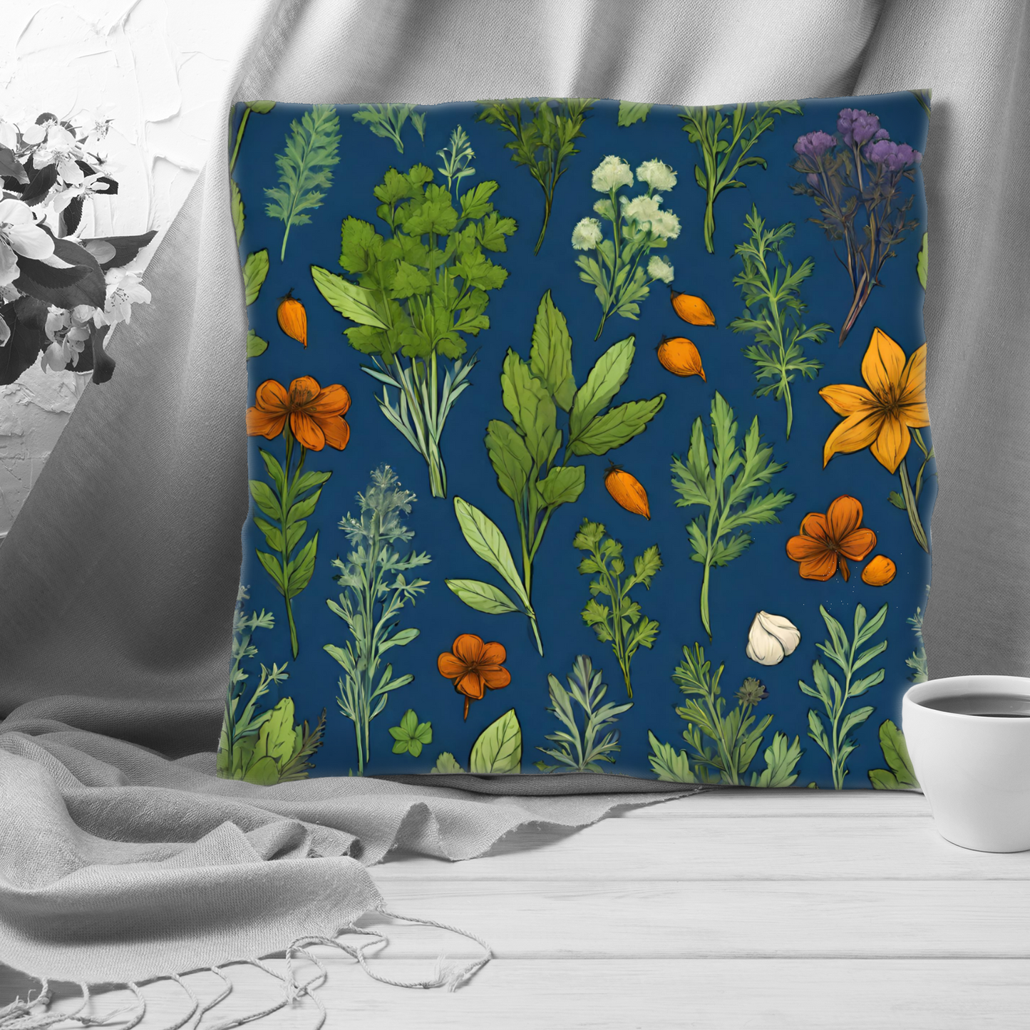 Plump Filled Cushion -Botanical 4- size options- Original abstract design