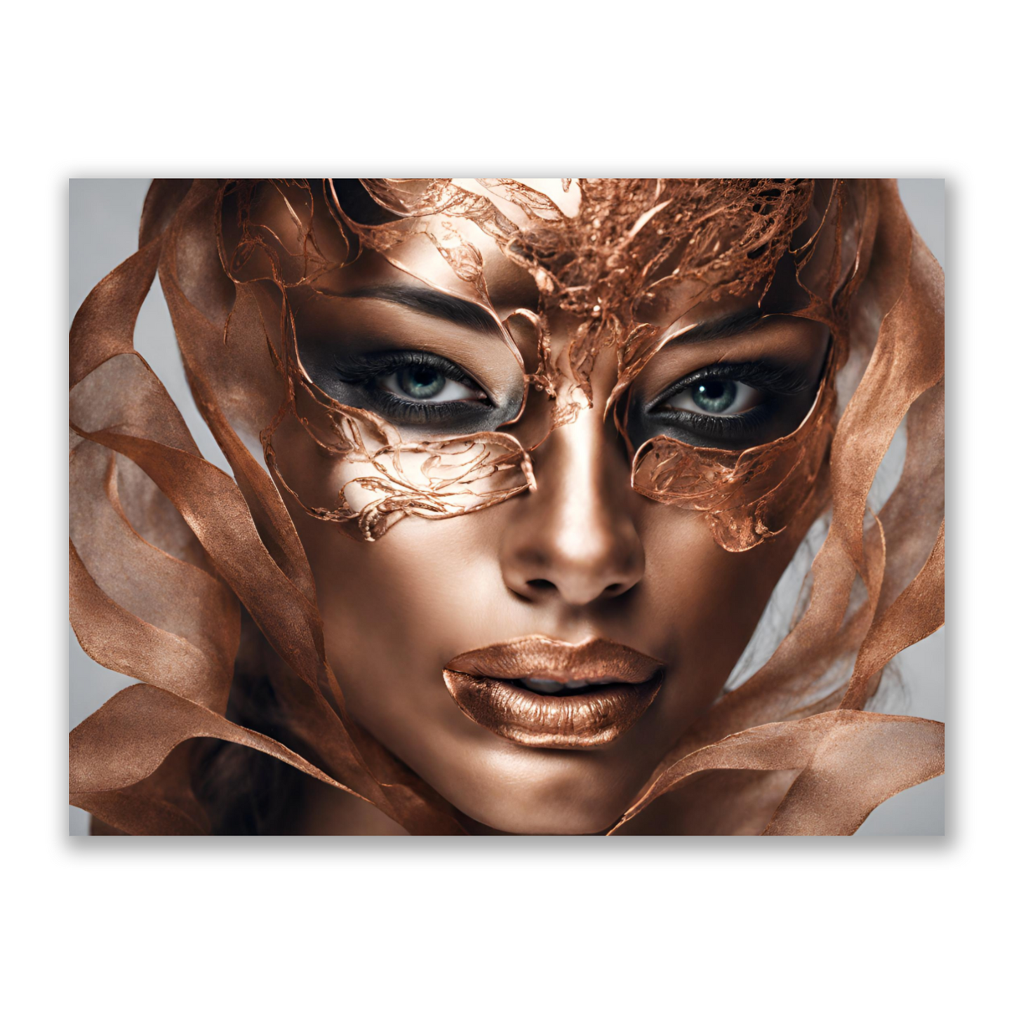 Metal Wall Art-Copper Mask-Original abstract print
